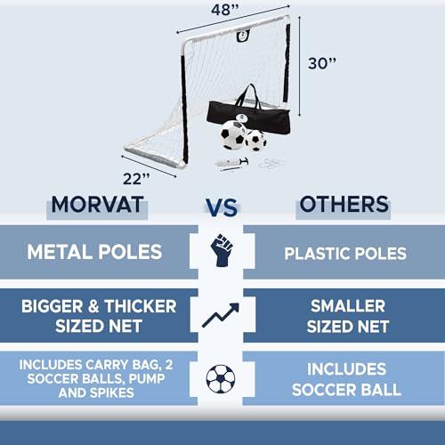 Kids Soccer Goal Net Set with Carry Bag