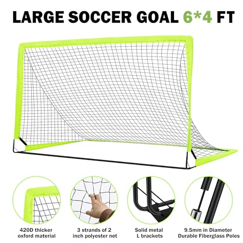 Enmons Soccer Goal Set with Training Equipment & Toys