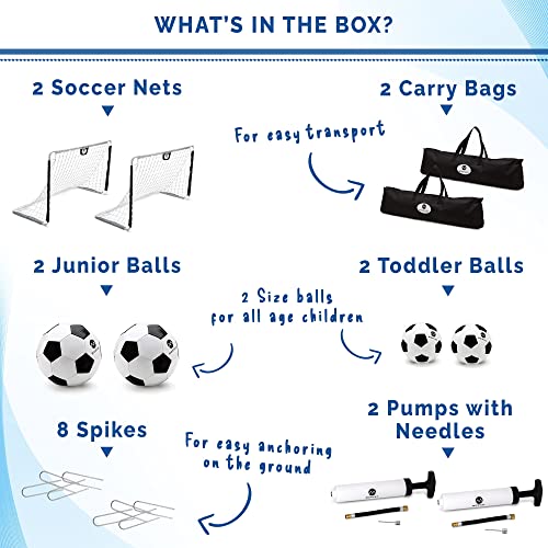 Kids Soccer Goal Net Set with Carry Bag