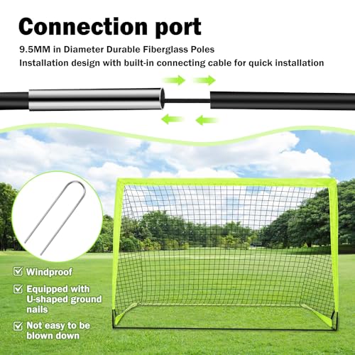 Enmons Soccer Goal Set with Training Equipment & Toys