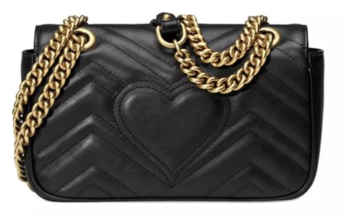 Gucci GG Small Marmont Matelasse Shoulder Bag in Black