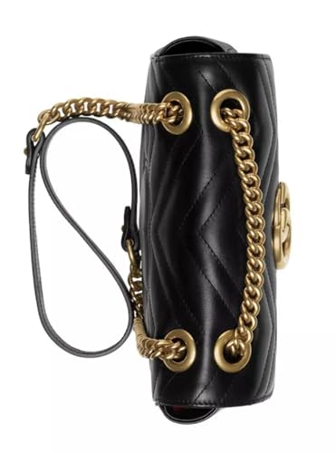 Gucci GG Small Marmont Matelasse Shoulder Bag in Black