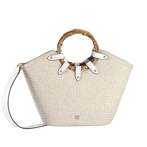 Eric Javits Straw Beach Bag with Detachable Strap
