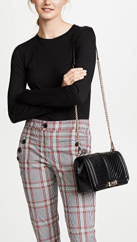 Rebecca Minkoff Black/Gold Chevron Quilted Crossbody Bag VIP