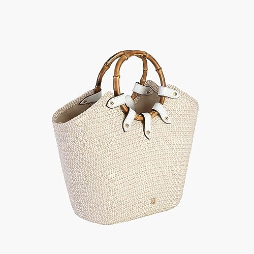 Eric Javits Straw Beach Bag with Detachable Strap