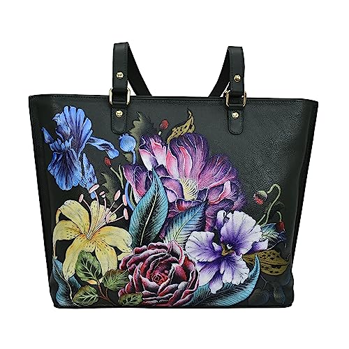 Anuschka Women's Hand-Painted Leather Tote - Vintage Floral