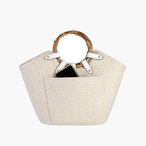 Eric Javits Straw Beach Bag with Detachable Strap
