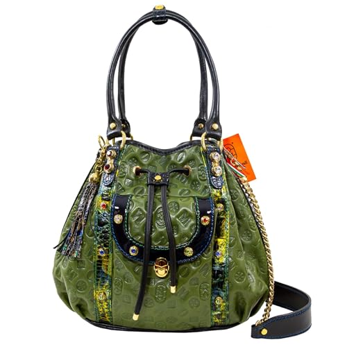 Marino Orlandi Watercress Leather Bucket Bag VIP Designer