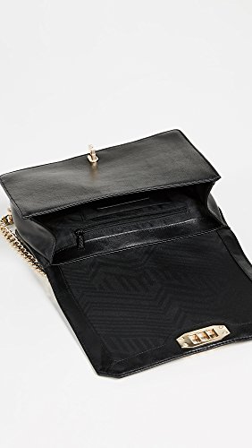 Rebecca Minkoff Black/Gold Chevron Quilted Crossbody Bag VIP