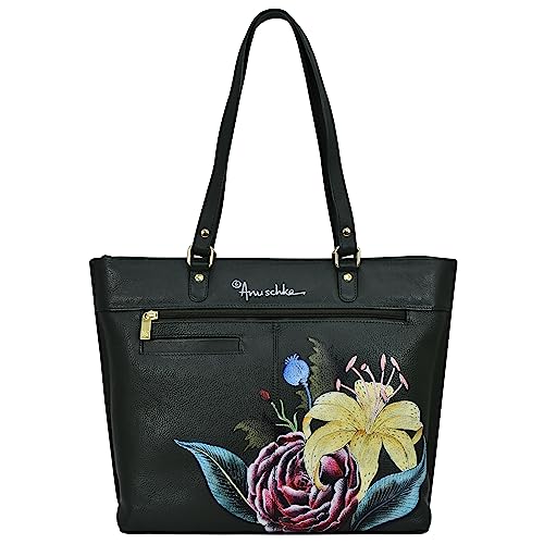Anuschka Women's Hand-Painted Leather Tote - Vintage Floral