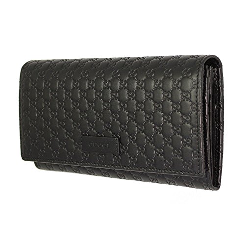 Gucci Black Leather Long Wallet 449396 VIP Access