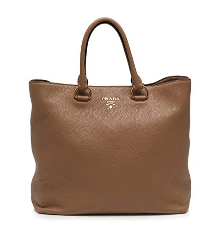 Prada Brown Vitello Phenix Shopping Tote Bag