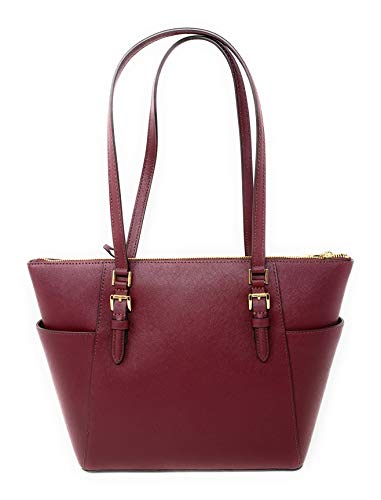 Michael Kors Charlotte Leather Tote Bag, Merlot