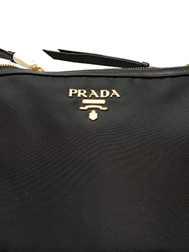 Prada Black Nylon Crossbody Bag with Soft Calf Trim