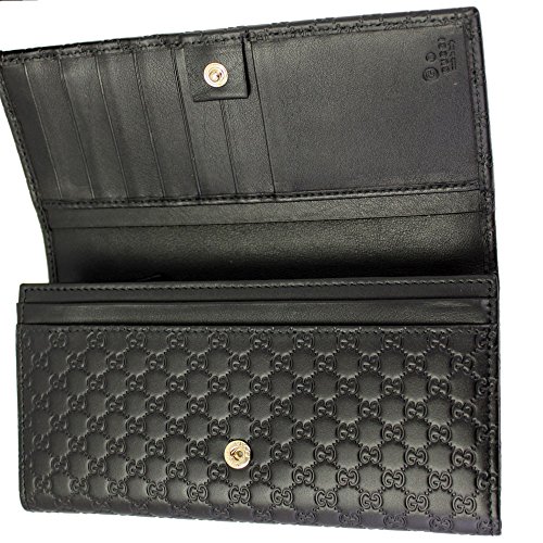 Gucci Black Leather Long Wallet 449396 VIP Access
