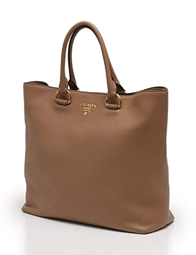 Prada Brown Vitello Phenix Shopping Tote Bag