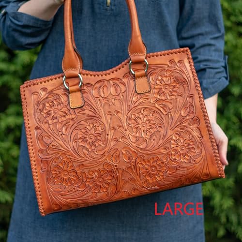 Mauzari Tooled Leather Shoulder Bag Tote - Women's VIP