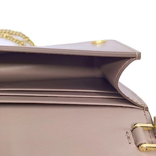 Prada Beige Leather Chain Crossbody Bag