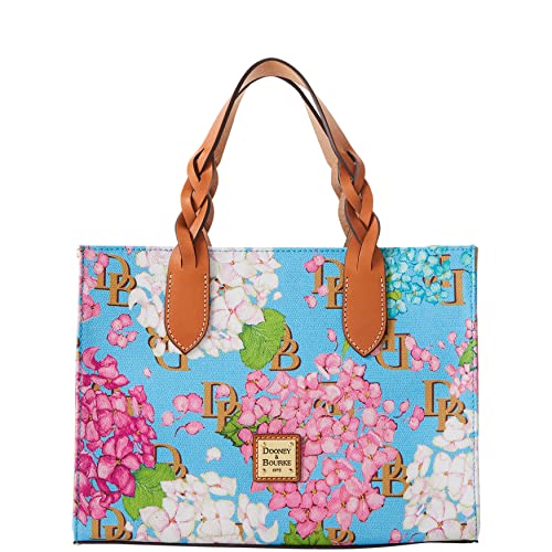 Hydrangea Monogram Blue Gia Satchel by Dooney & Bourke