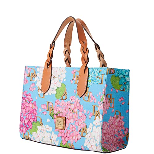 Hydrangea Monogram Blue Gia Satchel by Dooney & Bourke