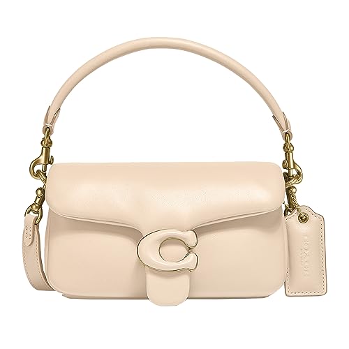 COACH Leather C Closure Tabby Shoulder Bag White