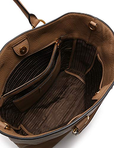 Prada Brown Vitello Phenix Shopping Tote Bag