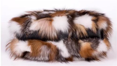 Luxury Fox Fur Handbag for Women - Brown