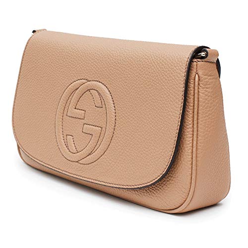 Gucci Soho Camelia Rose Beige Leather Shoulder Bag