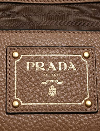 Prada Brown Vitello Phenix Shopping Tote Bag