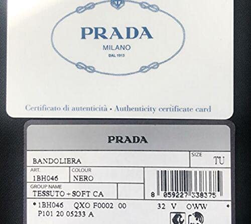 Prada Black Nylon Crossbody Bag with Soft Calf Trim