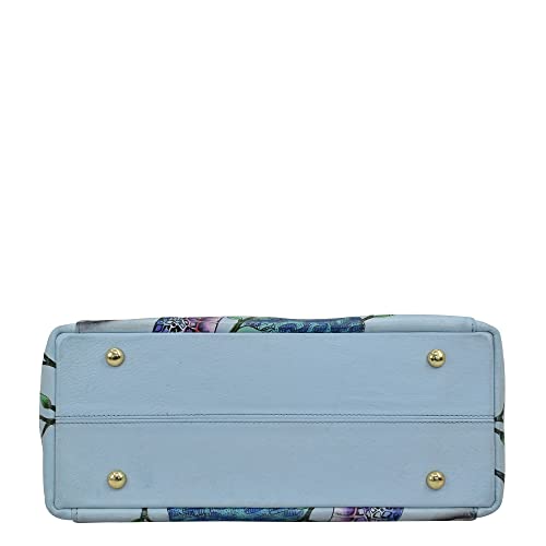 Hand-Painted Leather Multi Compartment Satchel - Underwater Beauty