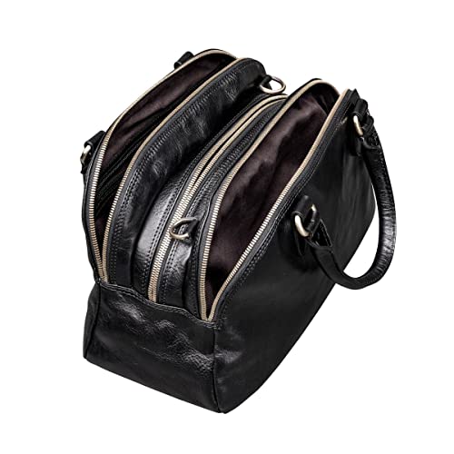 Maxwell Scott Italian Leather Bowling Bag for Women