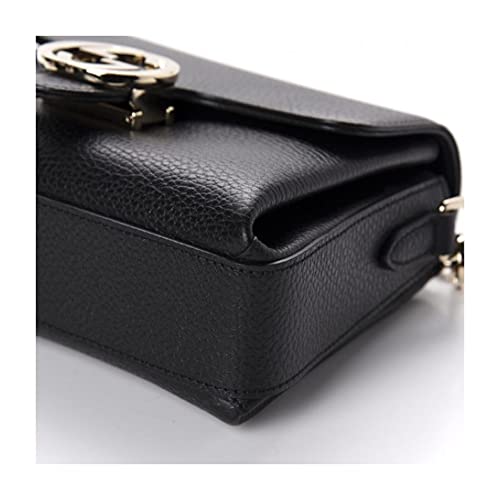 Gucci Black Leather Chain Shoulder Bag VIP Trend