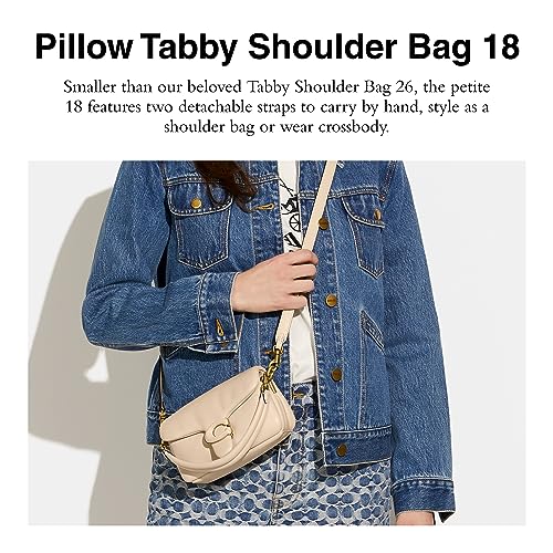 COACH Leather C Closure Tabby Shoulder Bag White