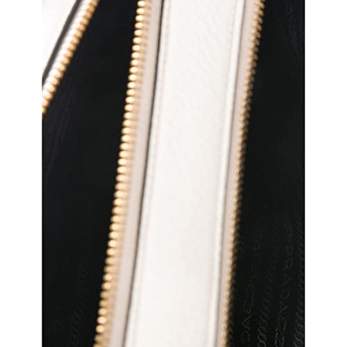 Prada White Vitello Phenix Leather Crossbody Handbag