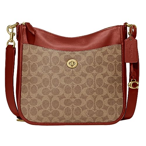 COACH Chaise Crossbody in Tan/Rust Canvas Signature