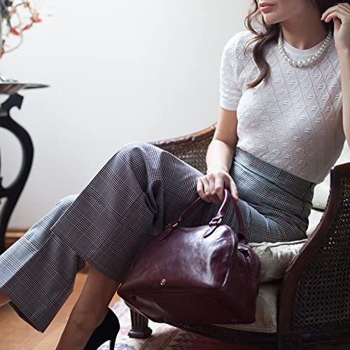 Maxwell Scott Italian Leather Bowling Bag for Women