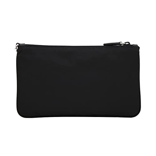 Prada Black Nylon Pouch with Silver Logo, Small