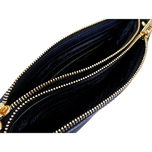 Prada Blue Nylon Crossbody Bag with Double Zip