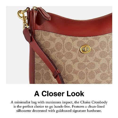 COACH Chaise Crossbody in Tan/Rust Canvas Signature