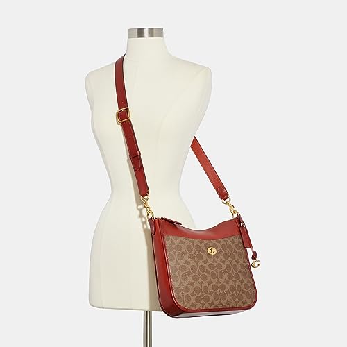 COACH Chaise Crossbody in Tan/Rust Canvas Signature