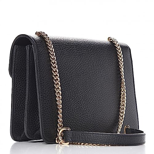 Silver Chain Gucci Marmont Leather Handbag - VIP