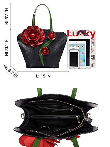 PIJUSHI Designer Floral Women's Top Handle Satchel Bag