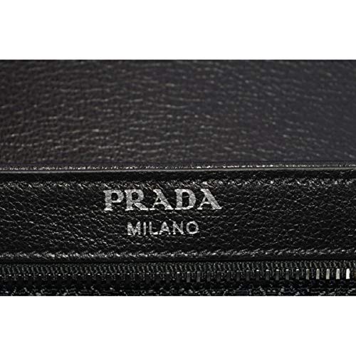 Prada Blue Black Glace Studded Crossbody Handbag
