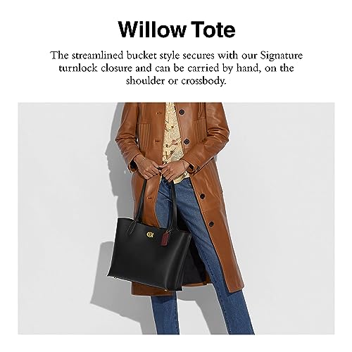 COACH Black Pebble Leather Willow Tote VIP Collection