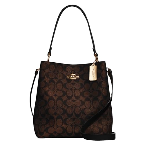 Brown Black COACH Town Bucket Bag VIP Exclusive