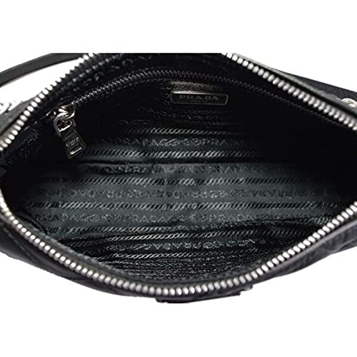 Prada Black Nylon Chain Convertible Shoulder Bag