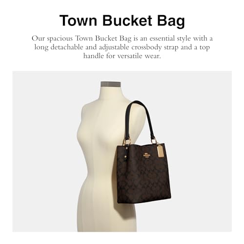 Brown Black COACH Town Bucket Bag VIP Exclusive