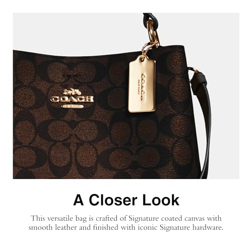 Brown Black COACH Town Bucket Bag VIP Exclusive