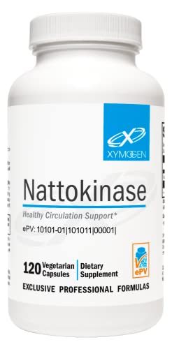XYMOGEN Nattokinase - Nattokinase 2000 FU Blood Pressure Supplements - Heart Health, Blood Circulation and Blood Pressure Support - Gluten Free, Vegan, Non GMO (120 Capsules)